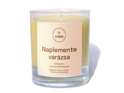 Naplemente varázsa - Kézműves szójagyertya fűszeres-citrusos illatvarázzsal
